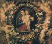 Peter Paul Rubens, Madonna and Child with Garland of Flowers and Putti (mk01)